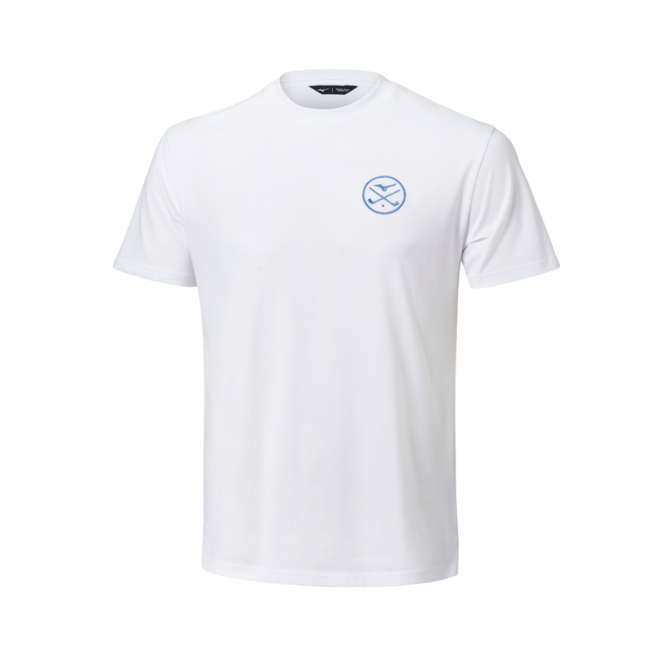 Mizuno Crossed Clubs Cotton Short Sleeve Tee Shirt Optic White
